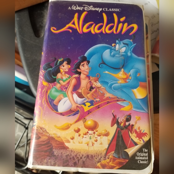 Disney Black Diamond Aladdin 1st-2nd Edition VHS Combo
